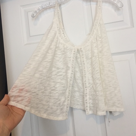 SOLD! Bethany Mota for Aeropostale sheer white crop top - Picture 4 of 6